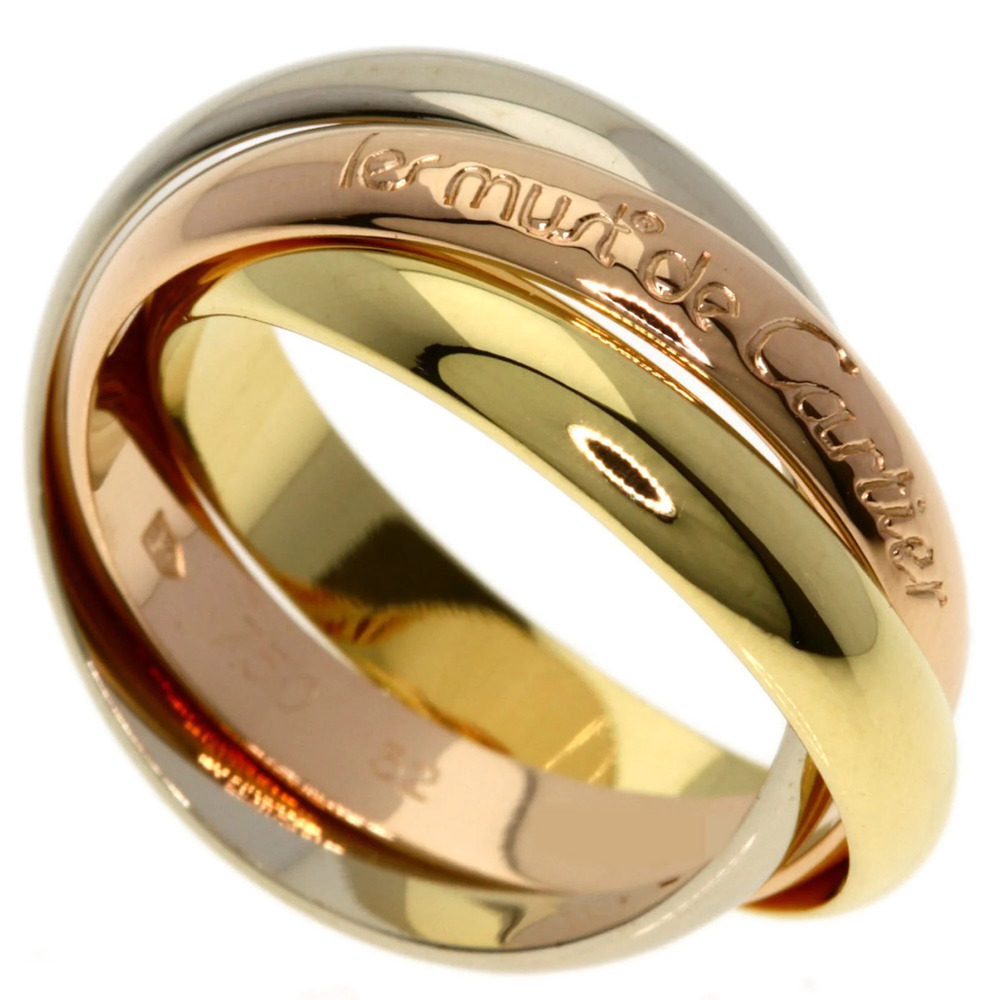 CARTIER Authentic 18k Gold Trinity Ring #52